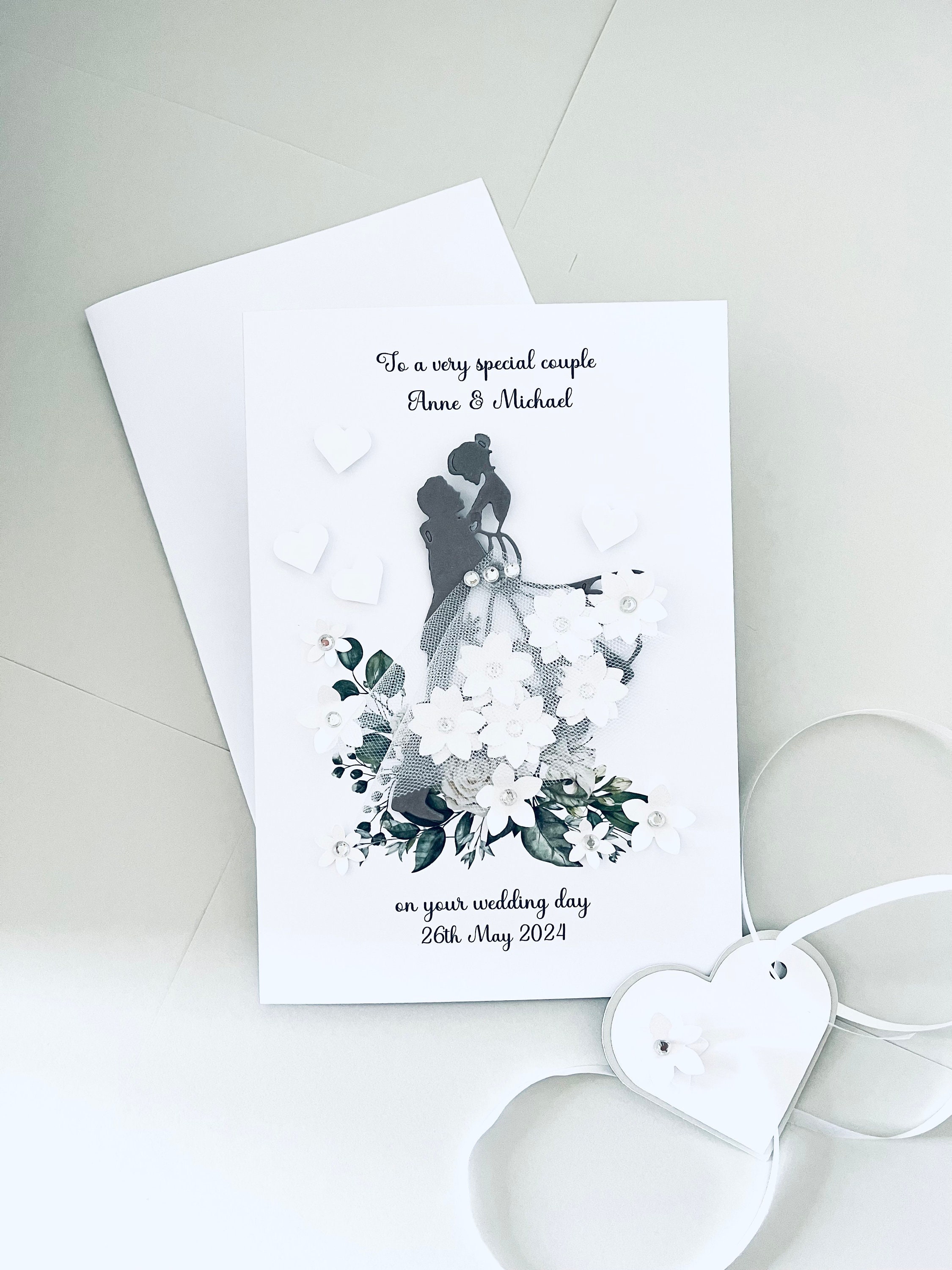 Personalised Wedding Card Handmade Luxury 3d Wedding Card - Etsy UK