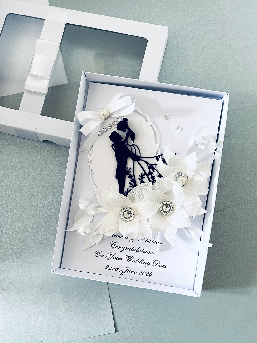 Personalised Wedding Card Handmade Luxury 3d Wedding Card Gift Box ...