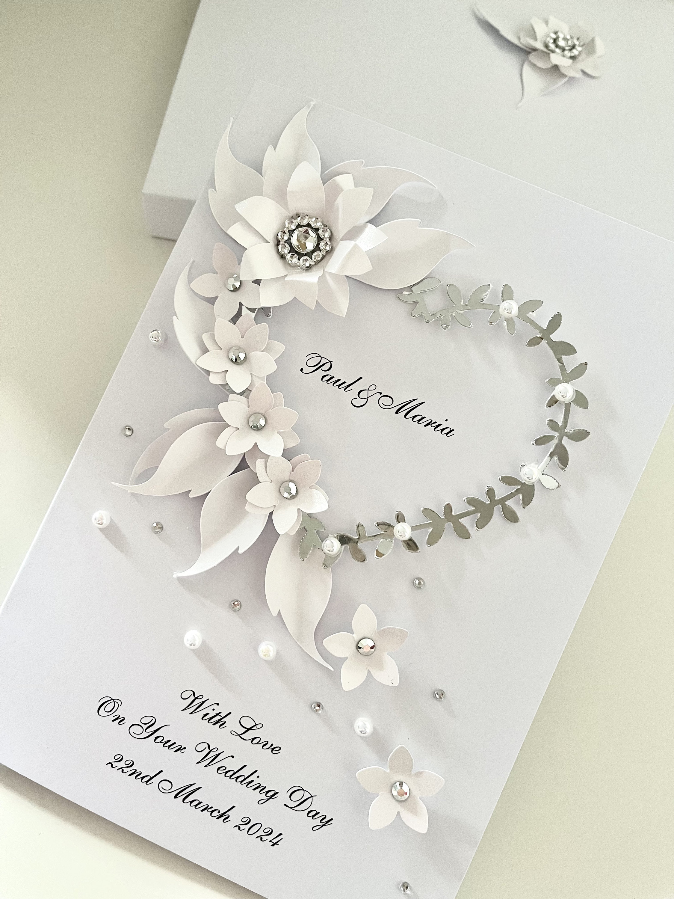 Wedding Day Card Luxury Handmade Personalised Card Engagement ...
