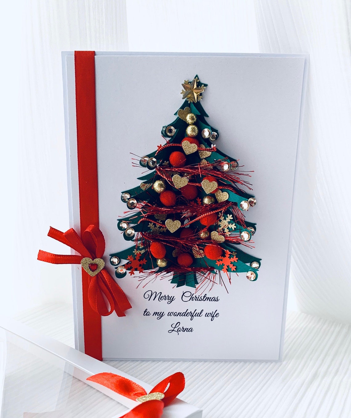 Luxury Handmade Personalised Christmas Card 3D Gift Box for - Etsy UK