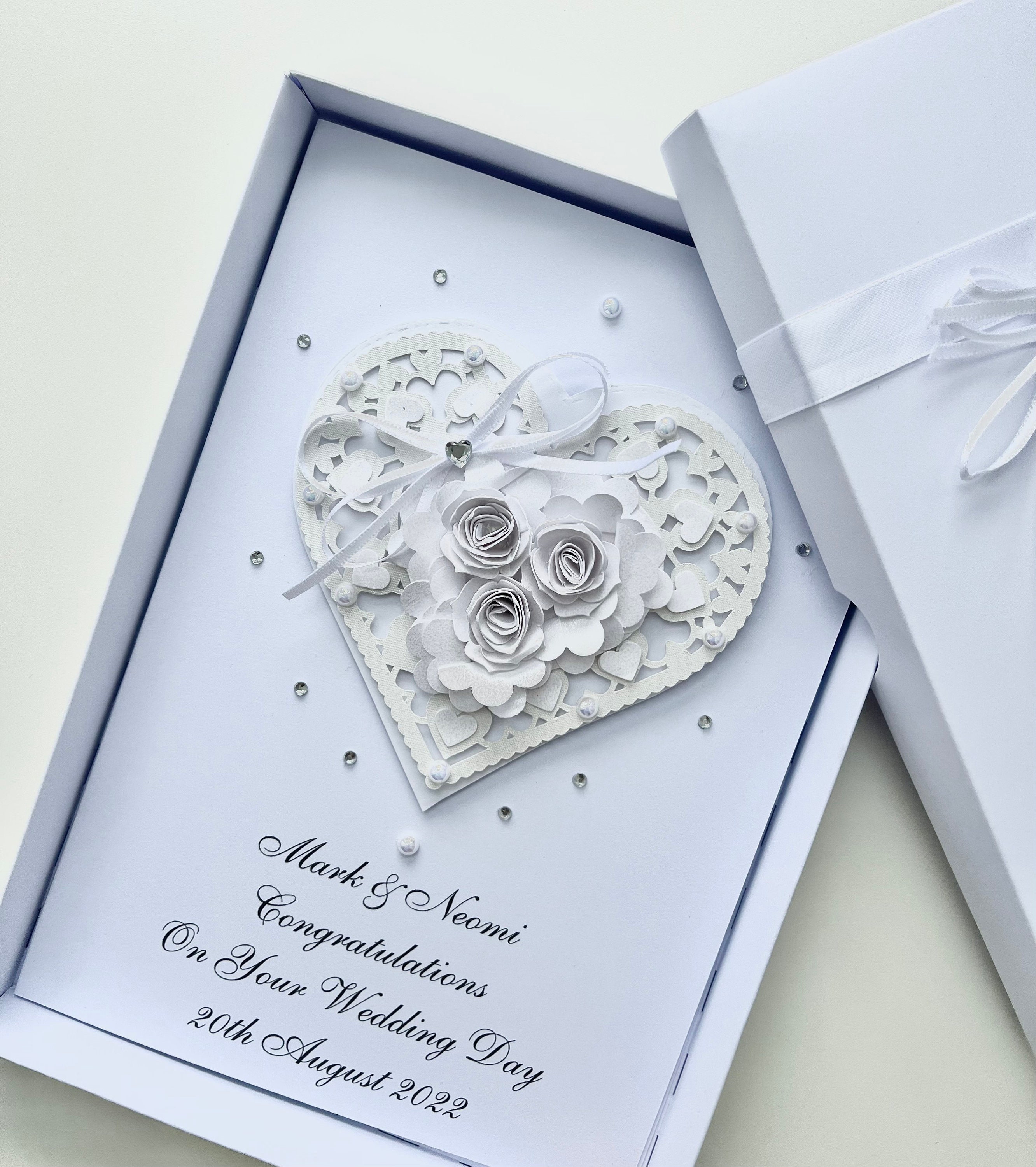 Wedding Day Luxury Handmade Personalised Card Engagement Anniversary ...