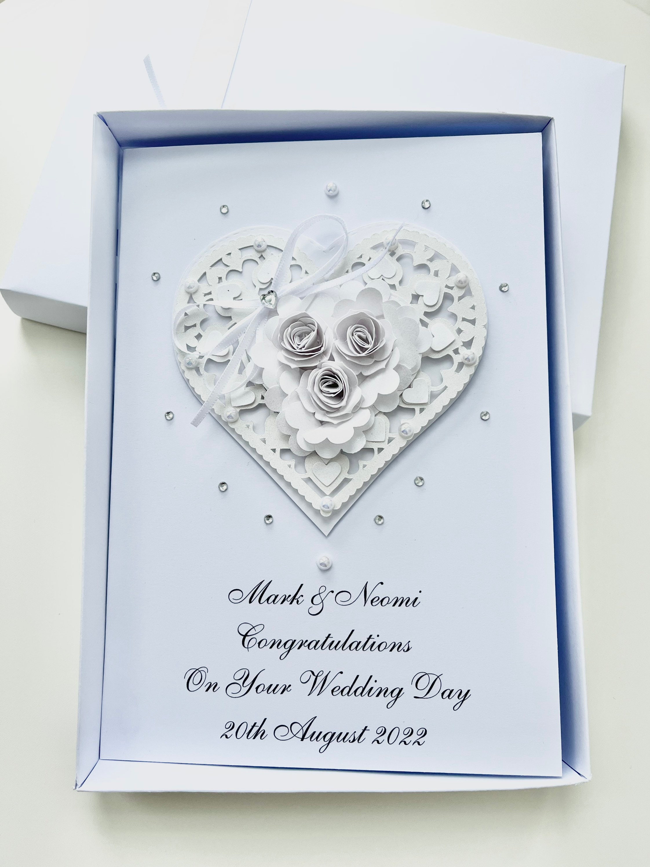 Wedding Day Luxury Handmade Personalised Card Engagement Anniversary ...