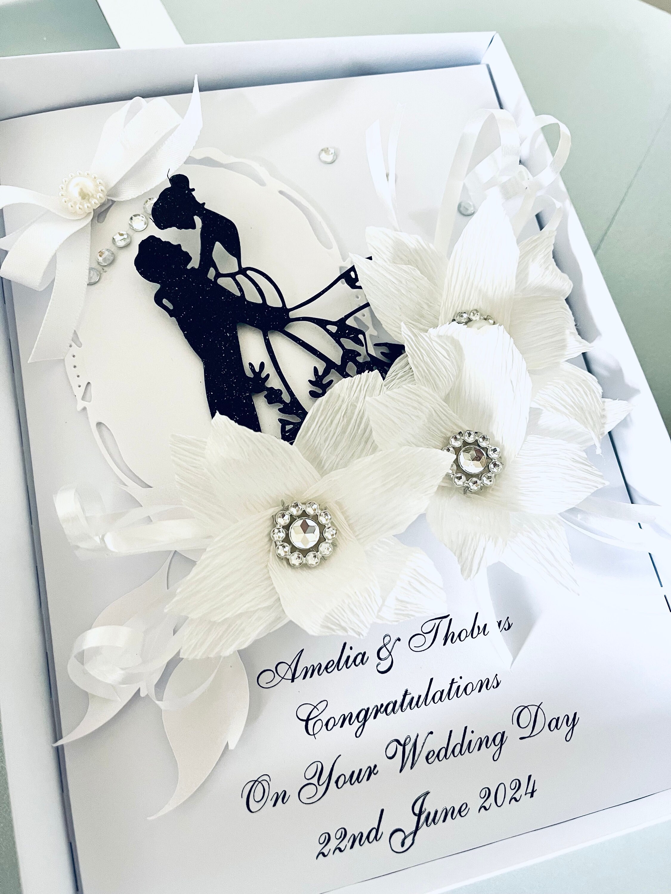 Personalised Wedding Card Handmade Luxury 3d Wedding Card Gift Box ...