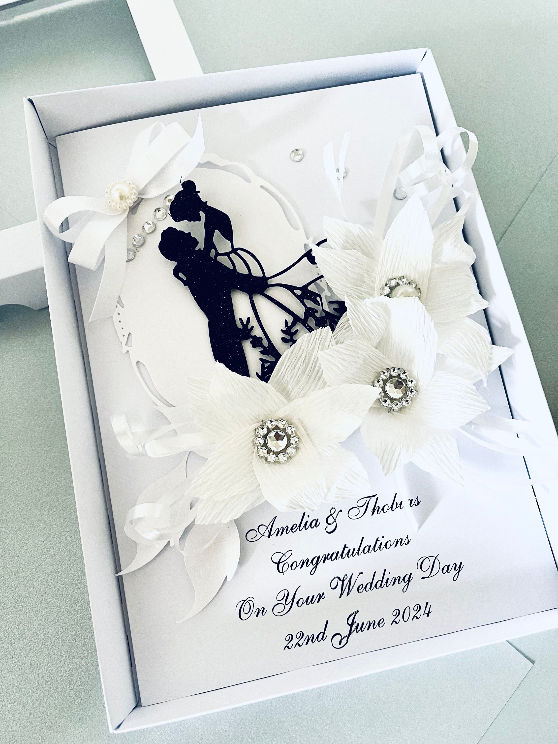 Personalised Wedding Card Handmade Luxury 3d Wedding Card Gift Box ...