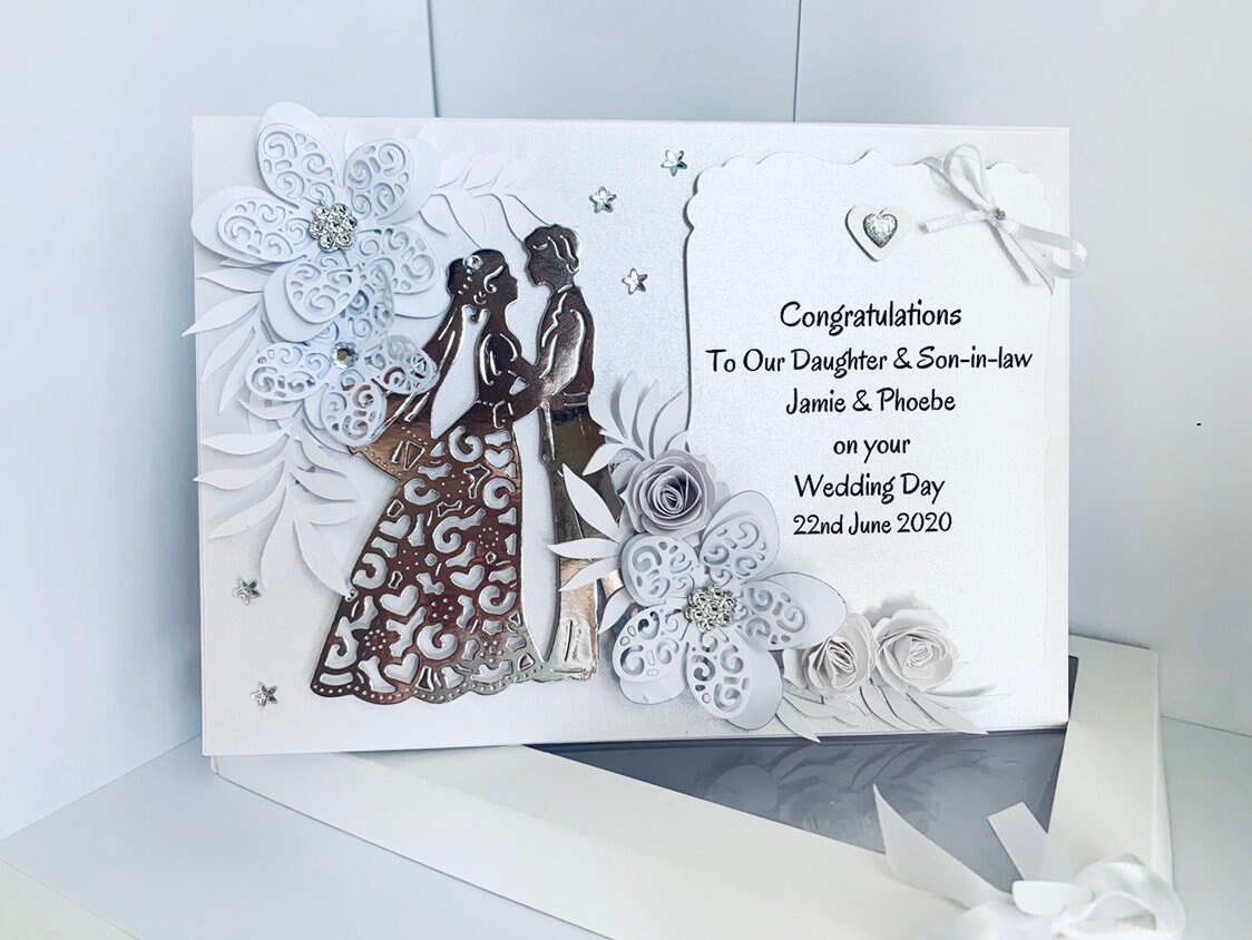 Handmade Personalised Wedding Card wedding Day Card gift Box | Etsy UK
