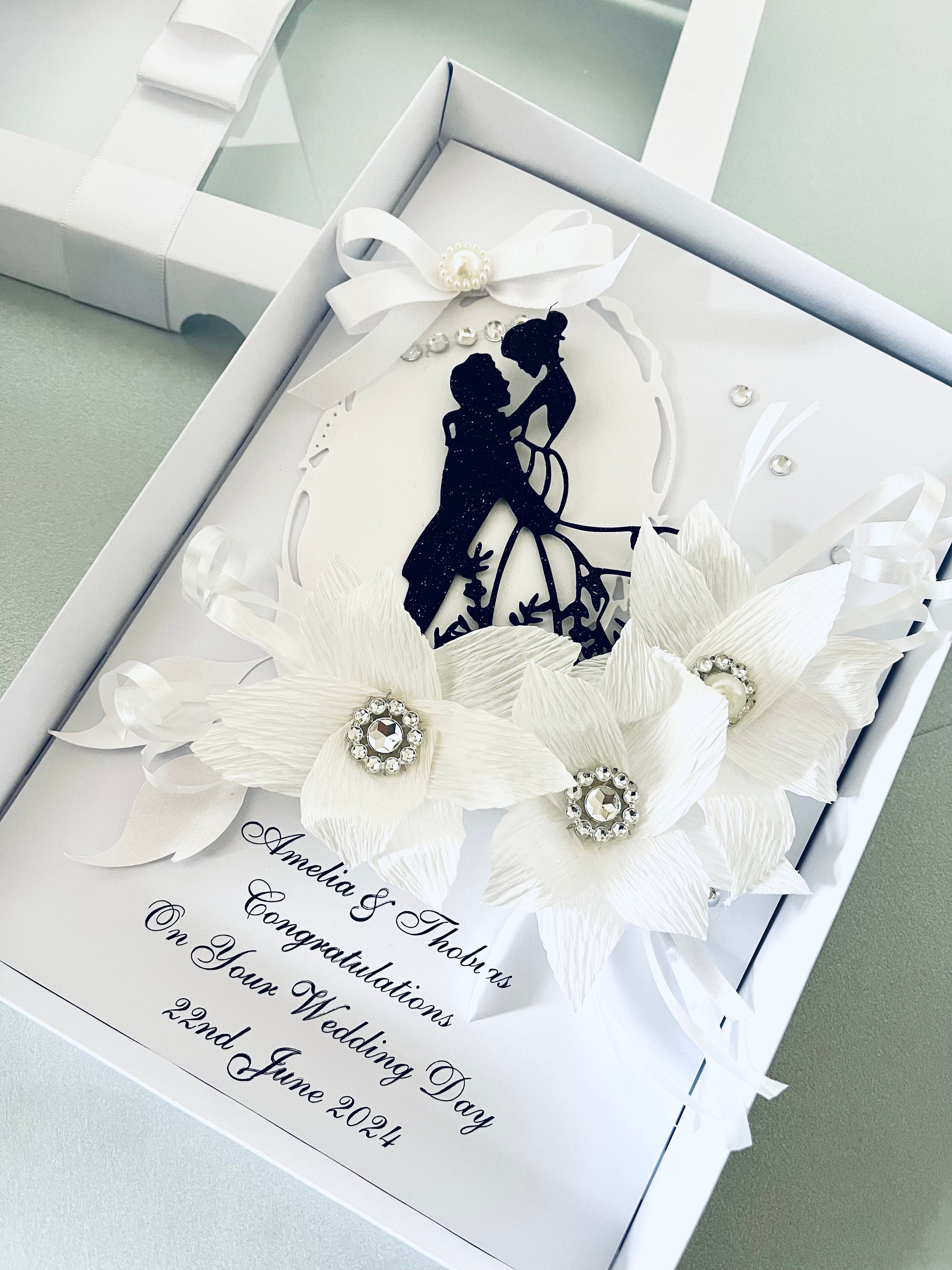 Personalised Wedding Card Handmade Luxury 3d Wedding Card Gift Box ...