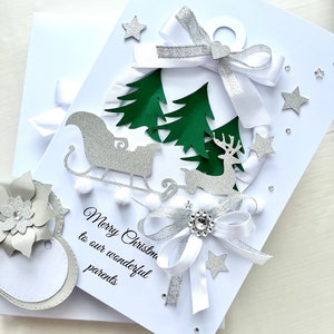Handmade Christmas Card 3D Gift Box for Mum Dad Parents Wife - Etsy UK