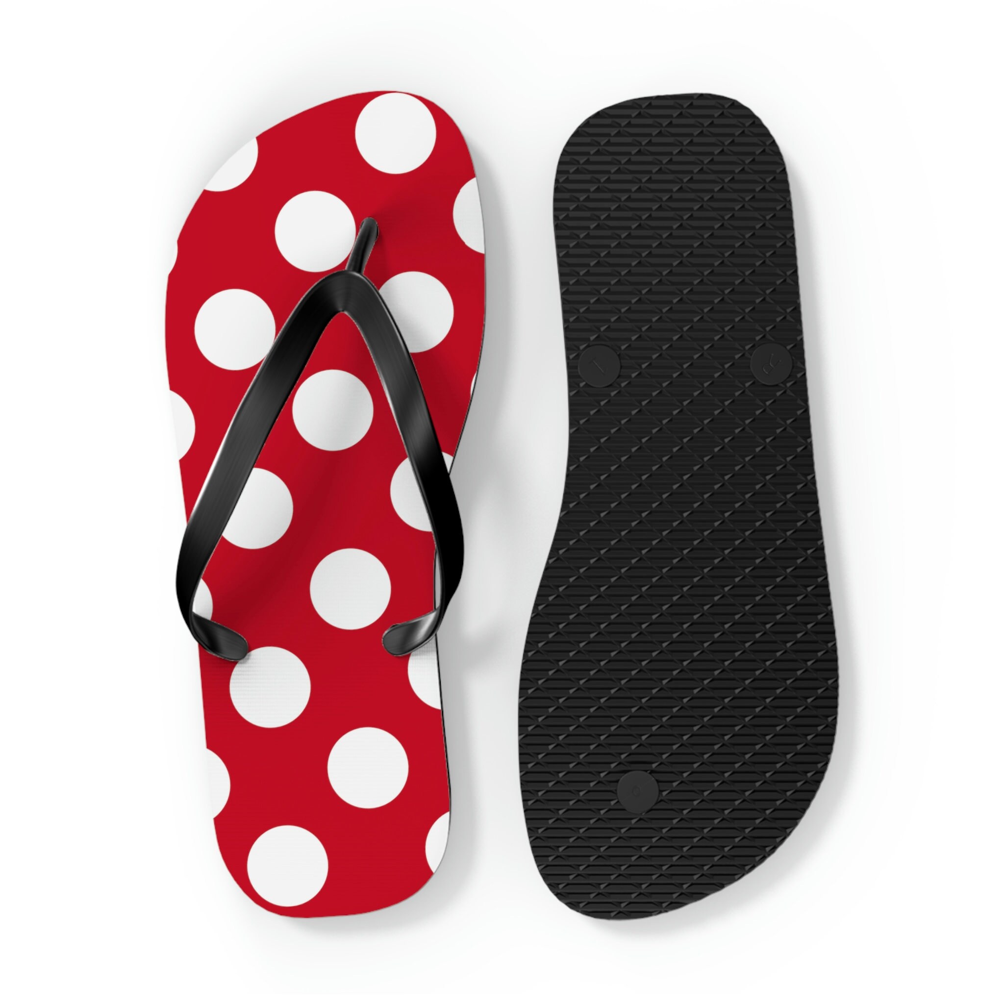 Red White Polka Dot Flip Flops - Etsy