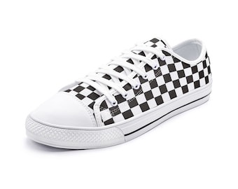 Checkered tennis clearance shoes
