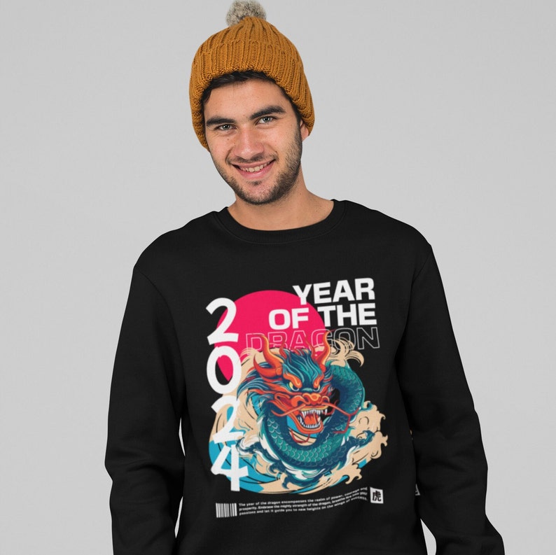 Chinese New Year, Year of the Dragon Unisex Crewneck Sweatshirt, Lunar New Year 2024, Chinese