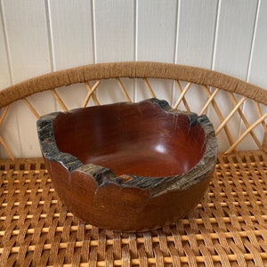 Large Raw Hand Carved Dorrigo Rosewood Bowl | Rustic Wood Bowl | Fruit Bowl | Australian Wood