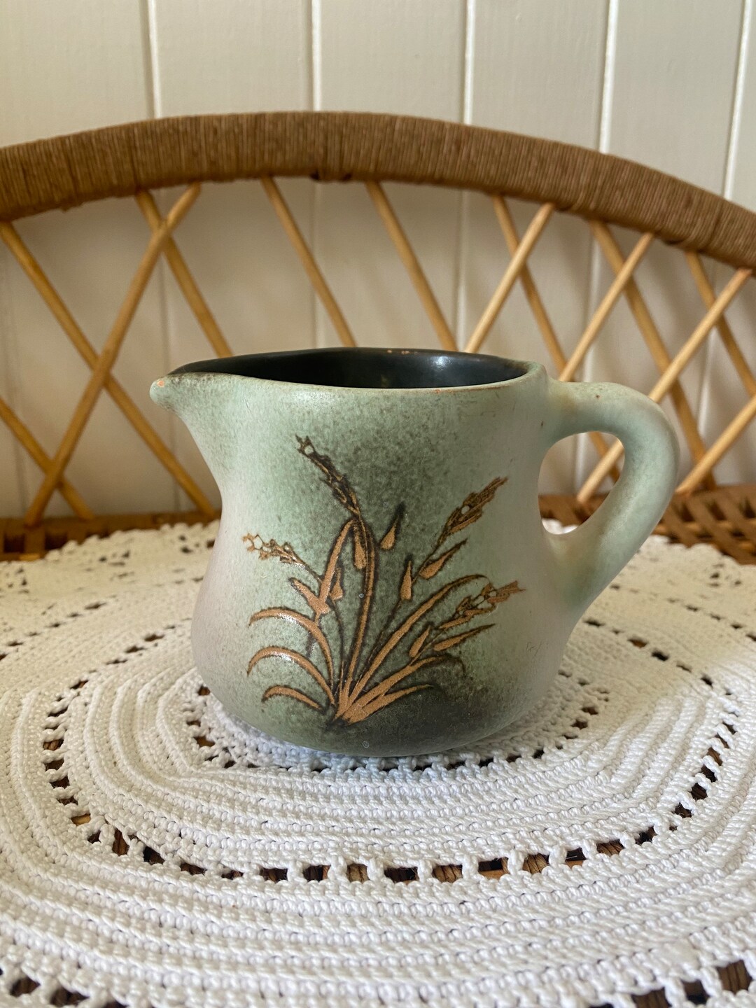 Vintage Ellis Pottery Jug 1970 Australian Pottery Creamer Jug Milk Jug