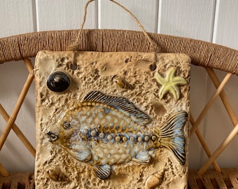 Ocean Themed Decorative Hanging Tile | Wall Decor