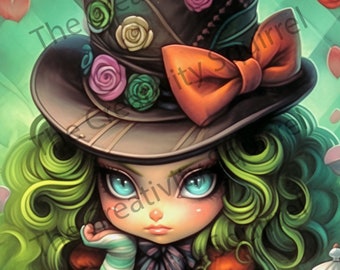 PREORDINA QUADRATO - Kit Diamond Art - Opera d'arte con licenza - Ms Hatter 61 x 91 cm