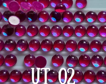 2.9mm - UT02 - Pink Unicorn Tears Round Diamond Art Drills, Enhancements, Embellishments, Flat Back, Rhinestones - 2.9mm