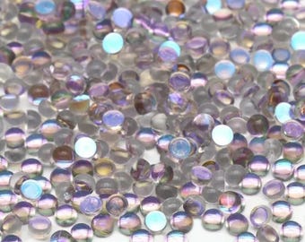 2,9 mm - UT11 - Purple Shadow Unicorn Tears Runde Diamant Kunstbohrer, Erweiterungen, Verzierungen, flache Rückseite, Strasssteine - 2,9 mm