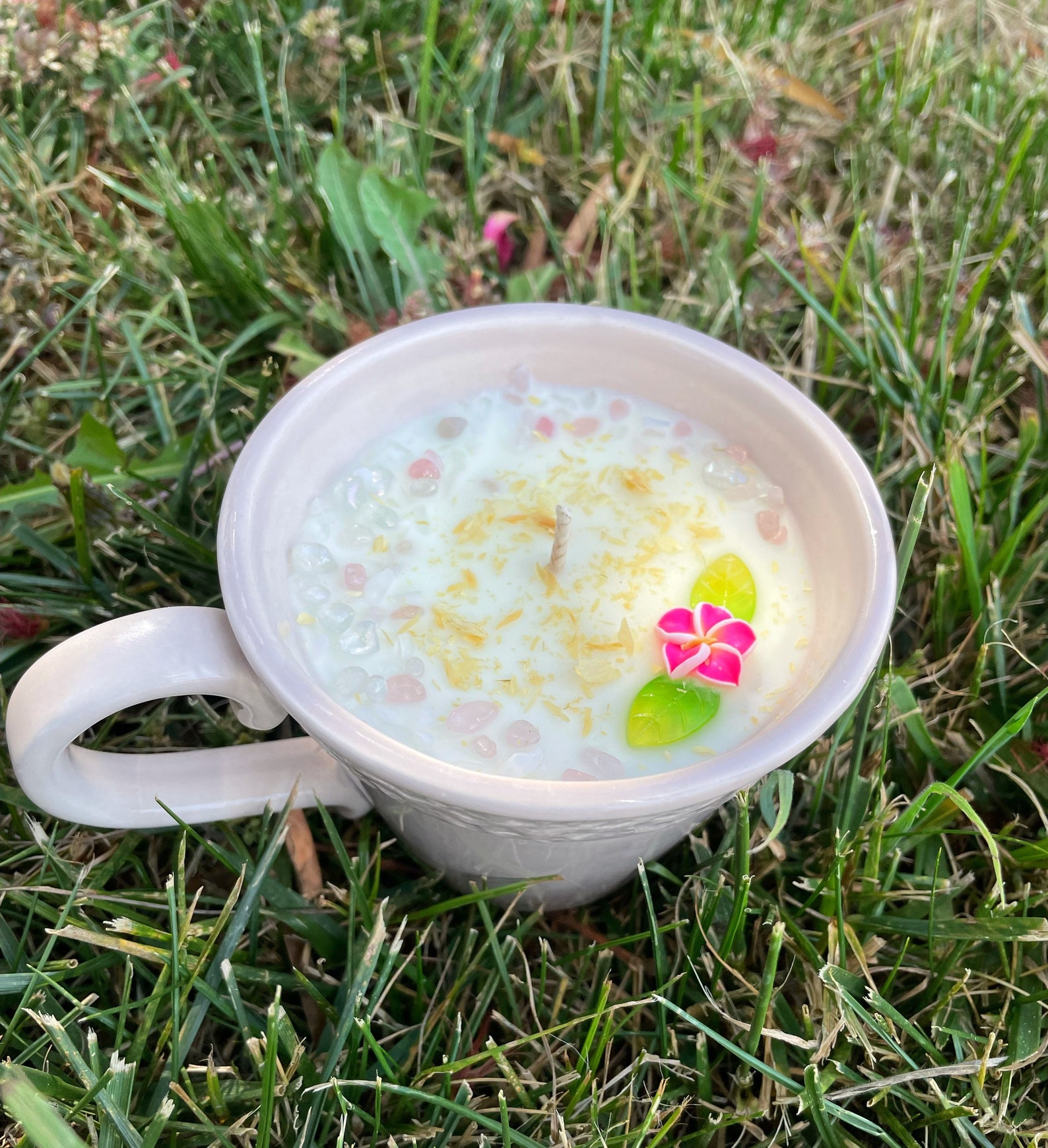 Tropical Blossom pink tea cup Etsy