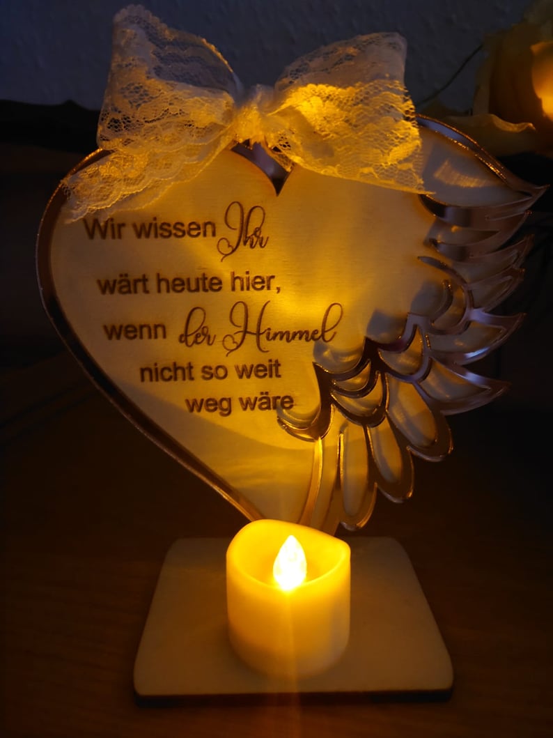 Gedenkkerze Trauerlicht für Verstorbene als Erinnerung Etsy.de