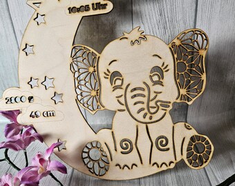 Kinderzimmerlampe | Babylampe | Schlummerlicht | Holzlicht | Taufgeschenk | Geschenke zur Geburt | Babygeschenk | beleuchtet | LED-Leuchte