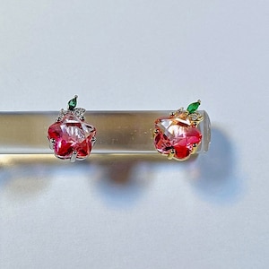 Pink Star and Fruit Shape Ear Cartilage Screw Back Piercing, 16g Gold and Silver Color Helix and Earlobe  Barbell Earring