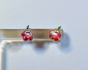Pink Star and Fruit Shape Ear Cartilage Screw Back Piercing, 16g Gold and Silver Color Helix and Earlobe  Barbell Earring