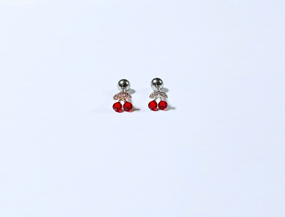 Set di 7 paia di orecchini a perno con retro piatto, da donna, in acciaio chirurgico ipoallergenico, con zirconia cubica, per lobo, cartilagine, elica (2-8 mm), 3mm, Placcato oro 14 carati, Zirconie