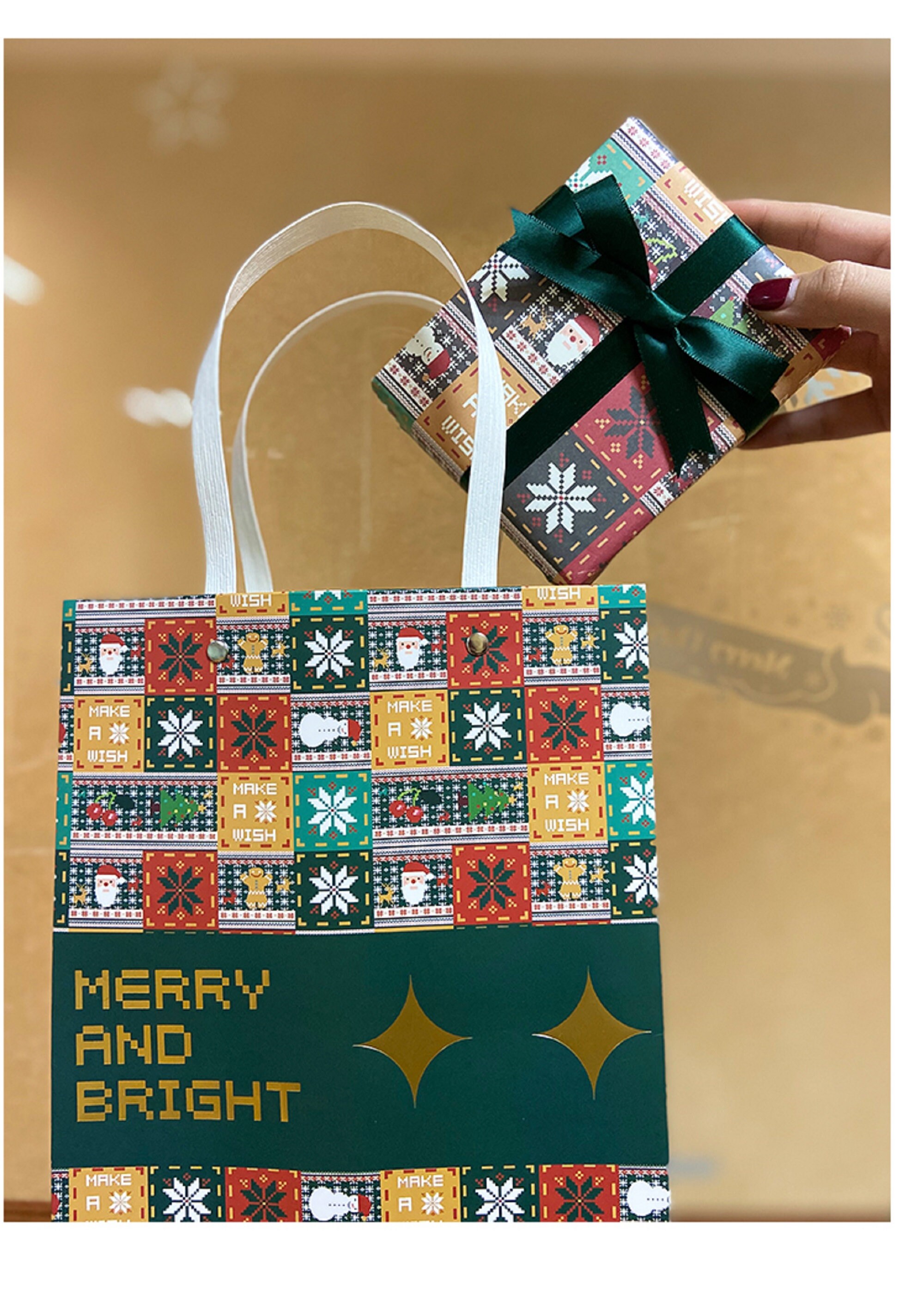 Christmas Wrapping Paper Set 2Wrapping Paper 1 Carry Bag & Etsy