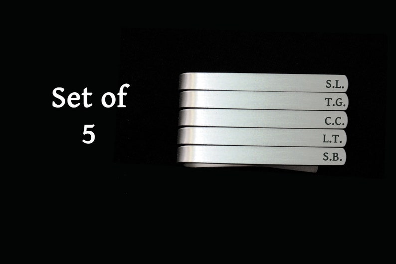custom silver tie clip set of 12 groomsmen tie clip Father of the Bride mens accessories Father of the Groom custom tie clip