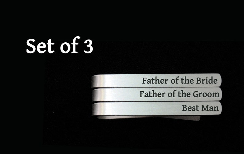 custom silver tie clip set of 12 groomsmen tie clip Father of the Bride mens accessories Father of the Groom custom tie clip