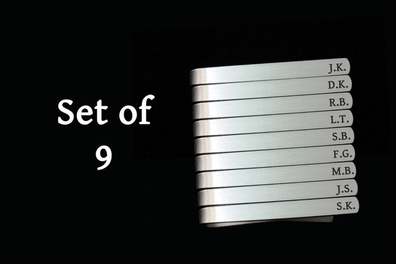 groomsmen tie clip Father of the Groom mens accessories custom tie clip custom silver tie clip Father of the Bride set of 10