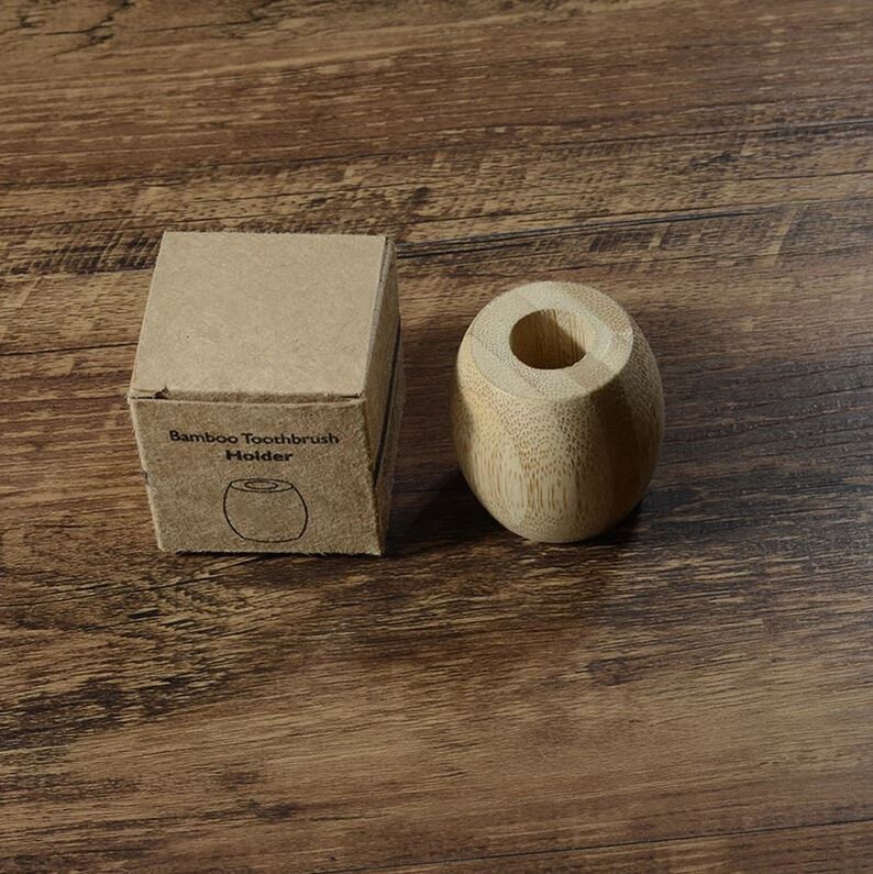 1 Reusable Bamboo Toothbrush Holder Wooden Toothbrush Bathroom Stand Environmental Toothbrush Accessory Personalize
