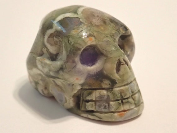 Rhyolite / Rain Forest Jasper Skull Rhyolite / Rain Forest Jasper Skull