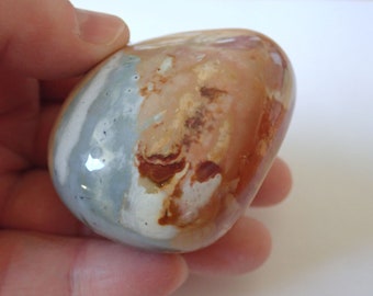 Polychrome Jasper Palmstone, Desert Jasper Palmstone, Nature Stone, 1501L0175