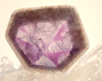 Atomic Amethyst Cabochon, Amethyst Trapiche, From a Veteran Owned Studio 145L0113