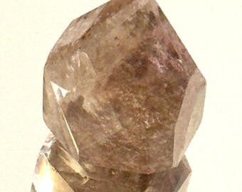 Polished Lodolite Garden Quartz Point, Scenic Brazilian Rock Crystal Inclusions