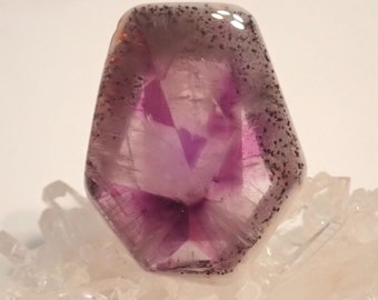 Atomic Amethyst Cabochon, Amethyst Trapiche, From a Veteran Owned Studio 145L0124