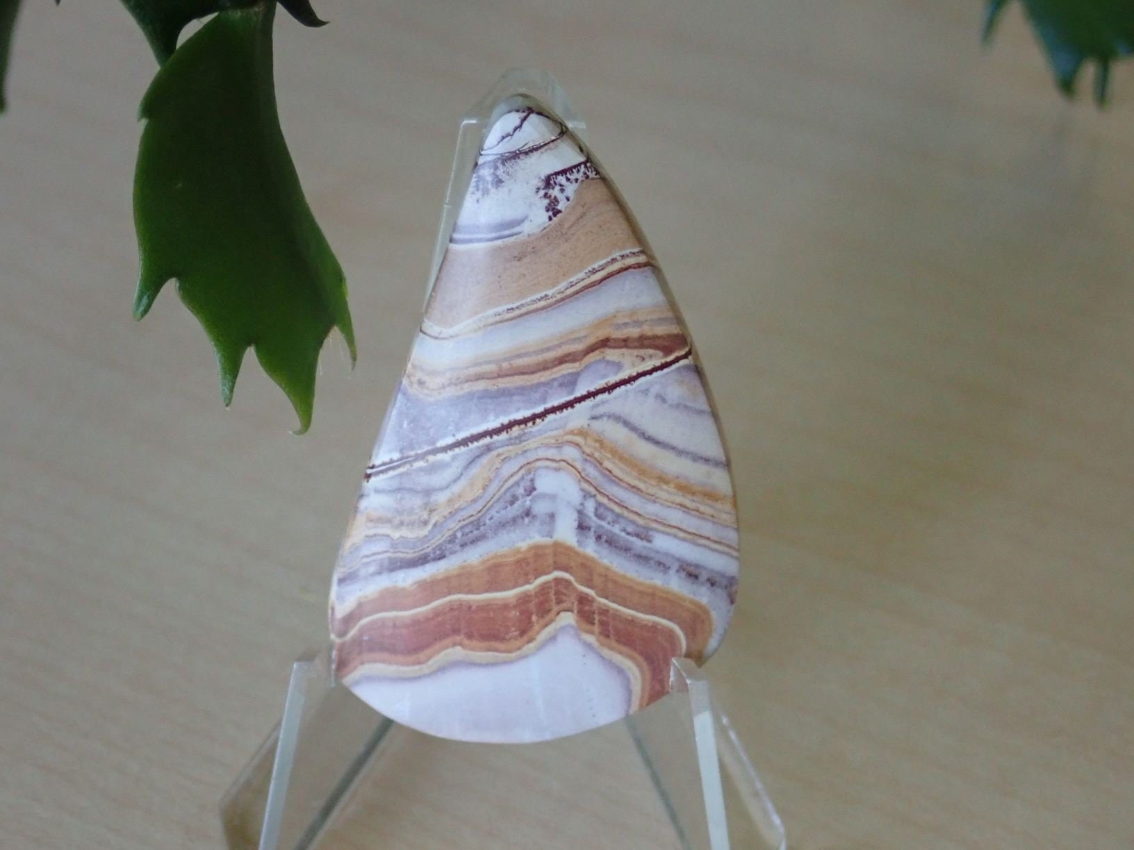 Paint Brush Jasper Cabochon Reddish Brown and Beige Nice Etsy