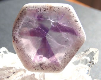 Atomic Amethyst Cabochon, Amethyst Trapiche, From a Veteran Owned Studio 145L0122