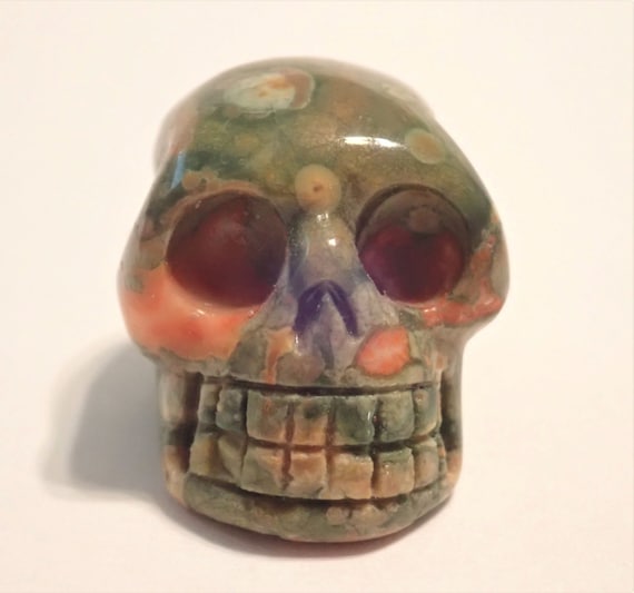 Rhyolite / Rain Forest Jasper Skull Rhyolite / Rain Forest Jasper Skull