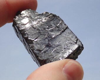 Elite Shungite Raw Crystal, Noble A-Grade Carbon, Authentic Russia Specimen 1701L0026