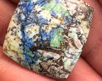 White Azurite, Russian Azurite Cabochons, Jewelry Making Supplies 143L0238