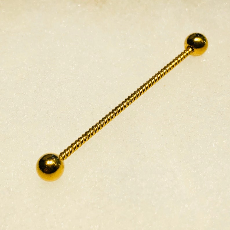 Twisted Rope Surgical Steel Industrial Barbell