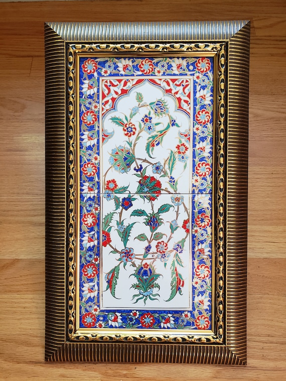 Antique Hand Painted Porcelain Tile Hand Decorated Vintage - Etsy