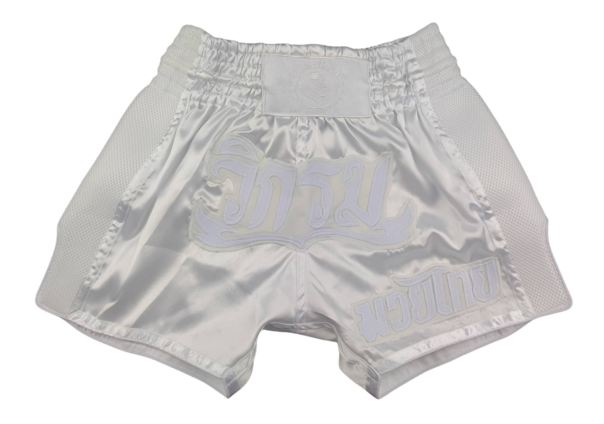 Wicca Magical White And Black Print Muay Thai Boxing Shorts