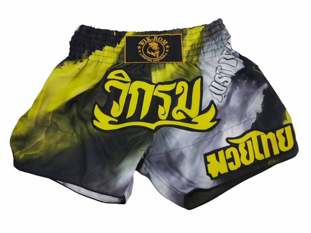 Watermelon Pieces Yellow Print Pattern Muay Thai Boxing Shorts main image 1