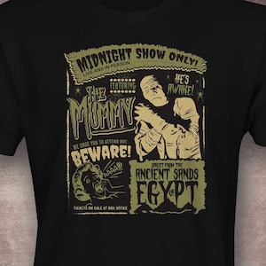 Vintage Retro The Mummy, Boris Karloff, Halloween Short-Sleeve Unisex T-Shirt for Men and Women