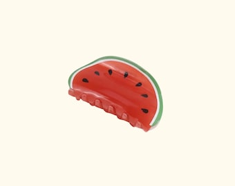 Cute Juicy Watermelon Jumbo Big Hair Claw Claw Clip | Fresh Fruit Hair Clip