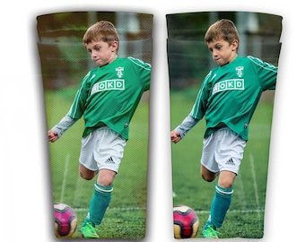 Fußball-Schienbeinschoner Mit Ärmel – Für Kinder & Erwachsene, Atmungsaktiv, Dicke EVA-Polsterung, Größe XL