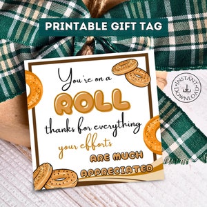 Etichetta regalo Bagel di apprezzamento per la squadra Etichetta regalo di ringraziamento per l'insegnante Etichetta per cibo al forno Snack Bomboniera Etichetta per collega Carte di apprezzamento per i dipendenti