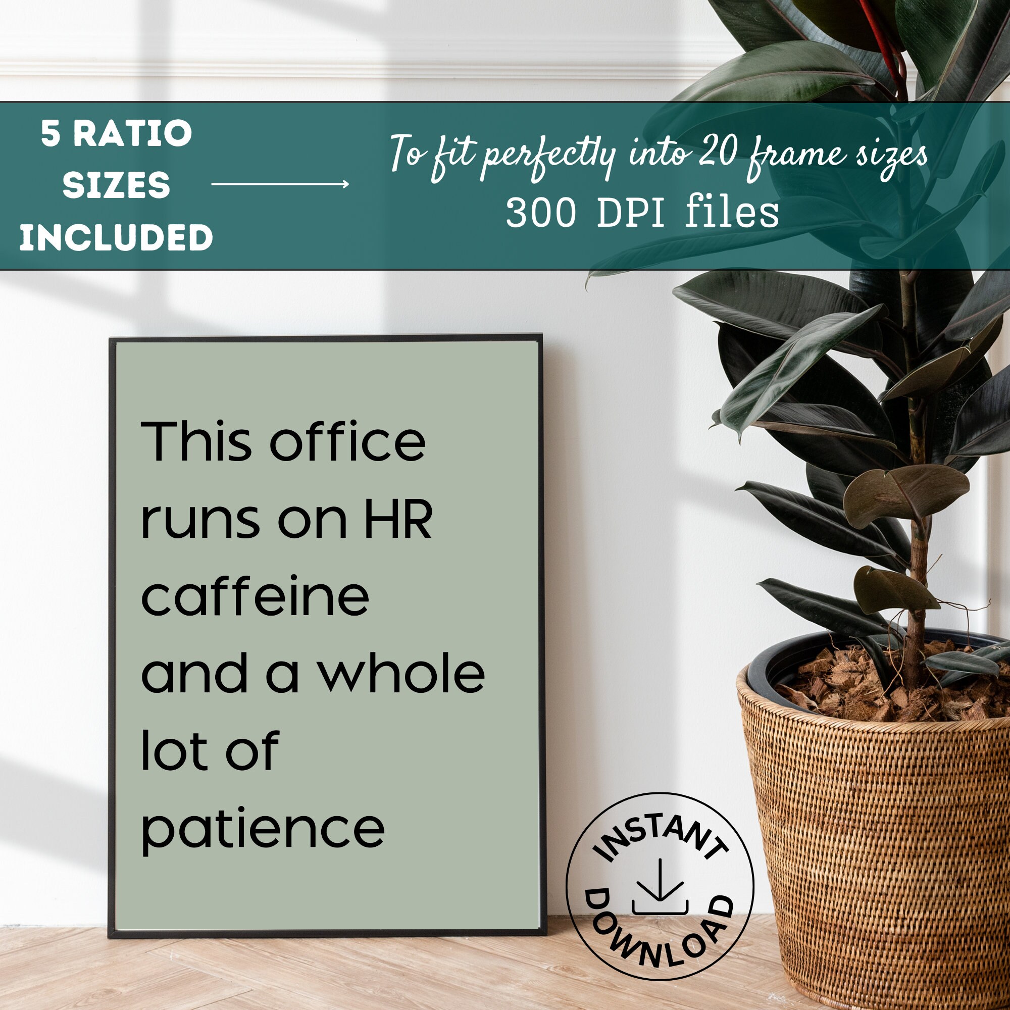 Human Resources Art Funny Office Decor Team Set Cubicle Decor for Women